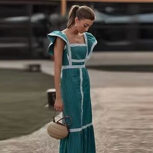 Statement Sleeve Boho Maxi Dress